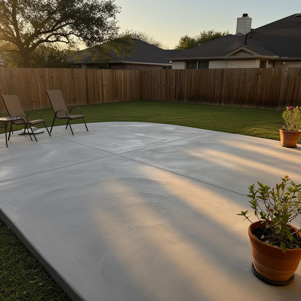 Backyard Patio — Urban Stone concrete project in Porter, TX