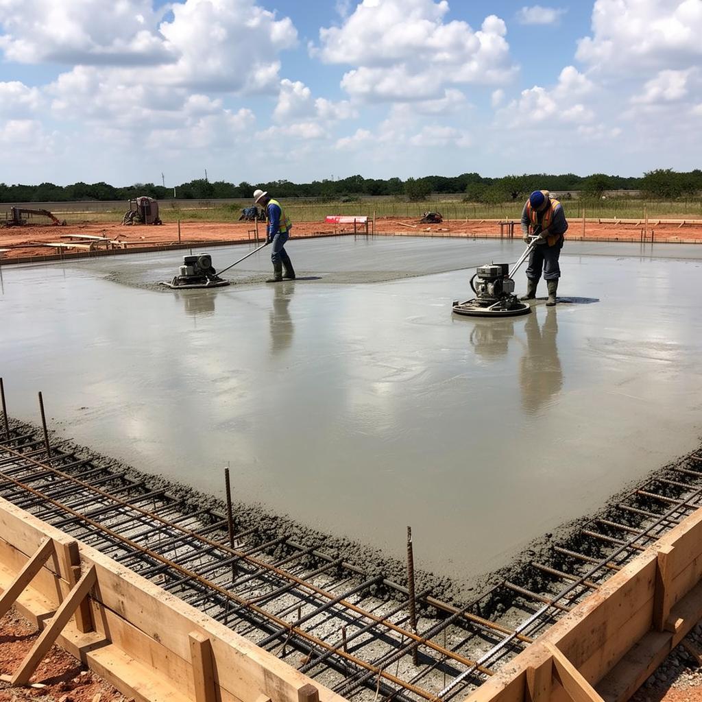 Foundation slab finishing